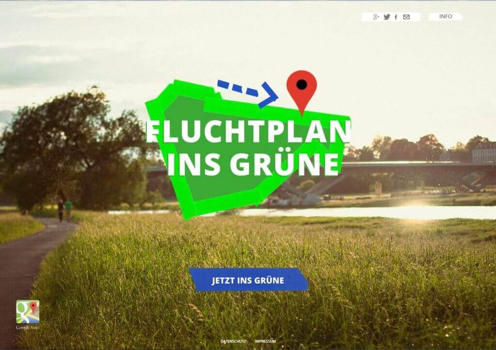 Fluchtplan ins Grüne