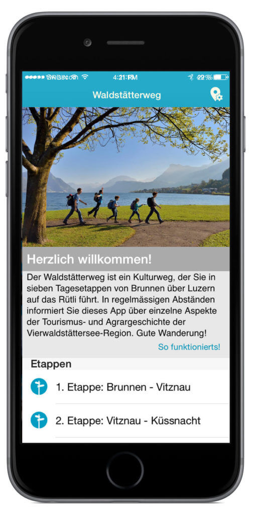 Waldstätterweg App Screenshot